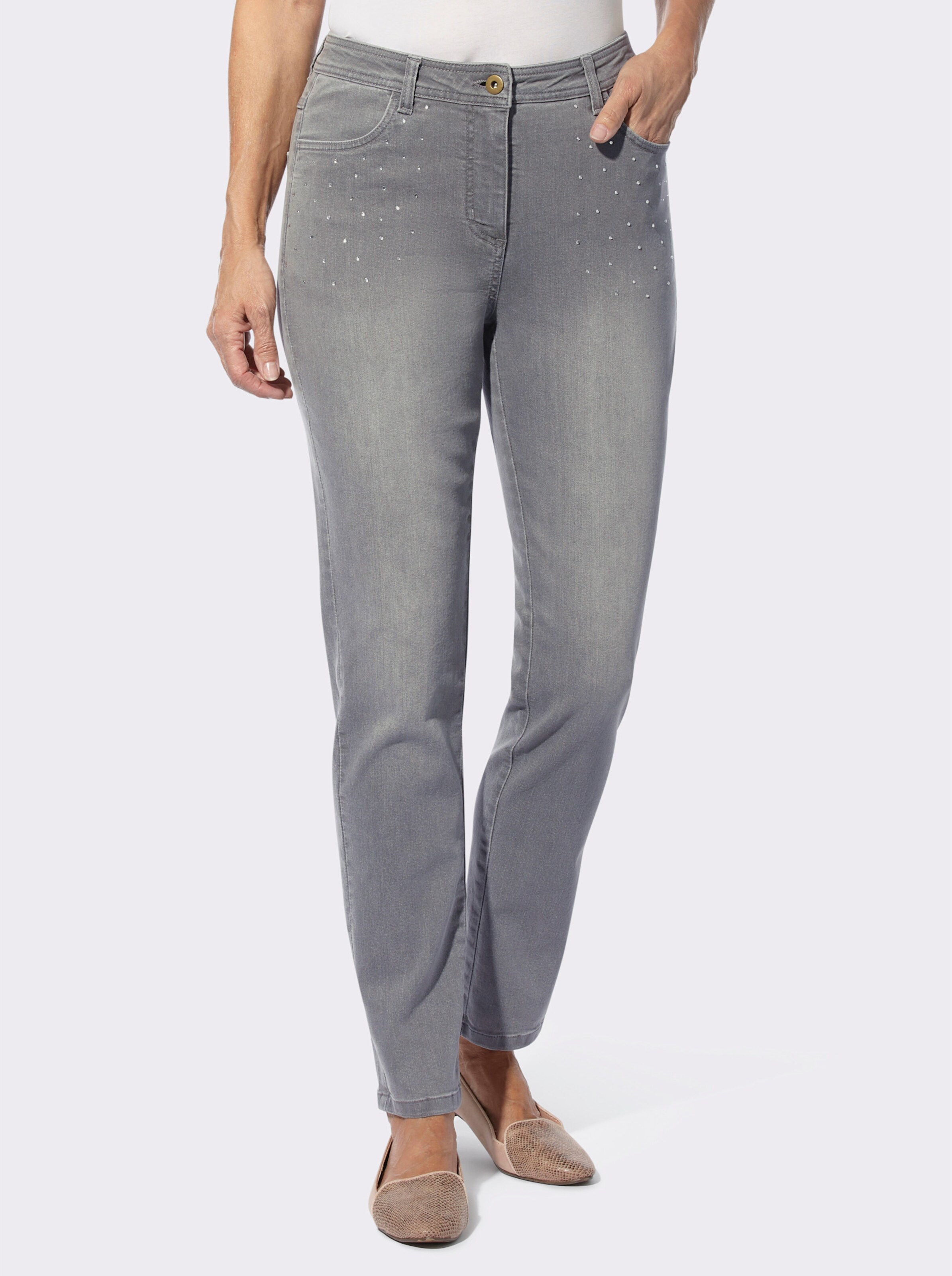 Jeans mit Glitzersteinchen