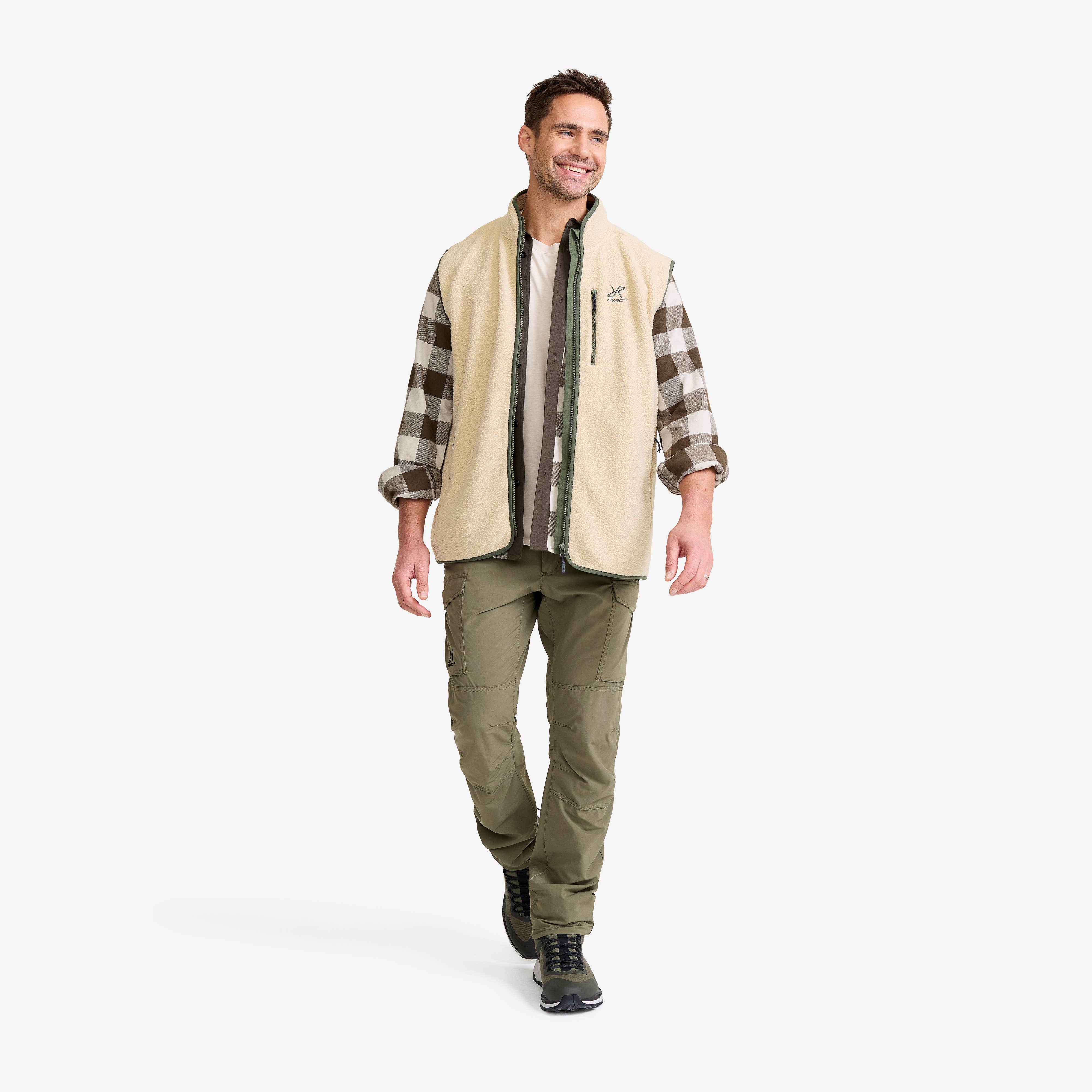 Canyon Full-zip Pile Fleece Vest Herre Peyote/Thyme
