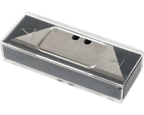 Vervangende trapeziumvormige messen 61 x 18 mm onbreekbaar, verpakking van 10