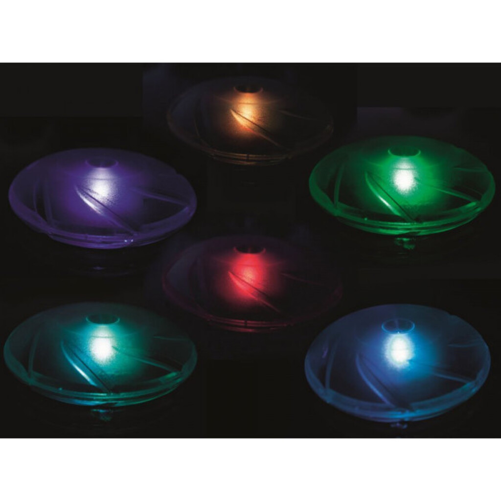 (Ø18cm) Flowclear Schwimmendes Solar LED Pool Licht Outdoor Garten Lampe mit Farbwechsel (58111) - Bunt