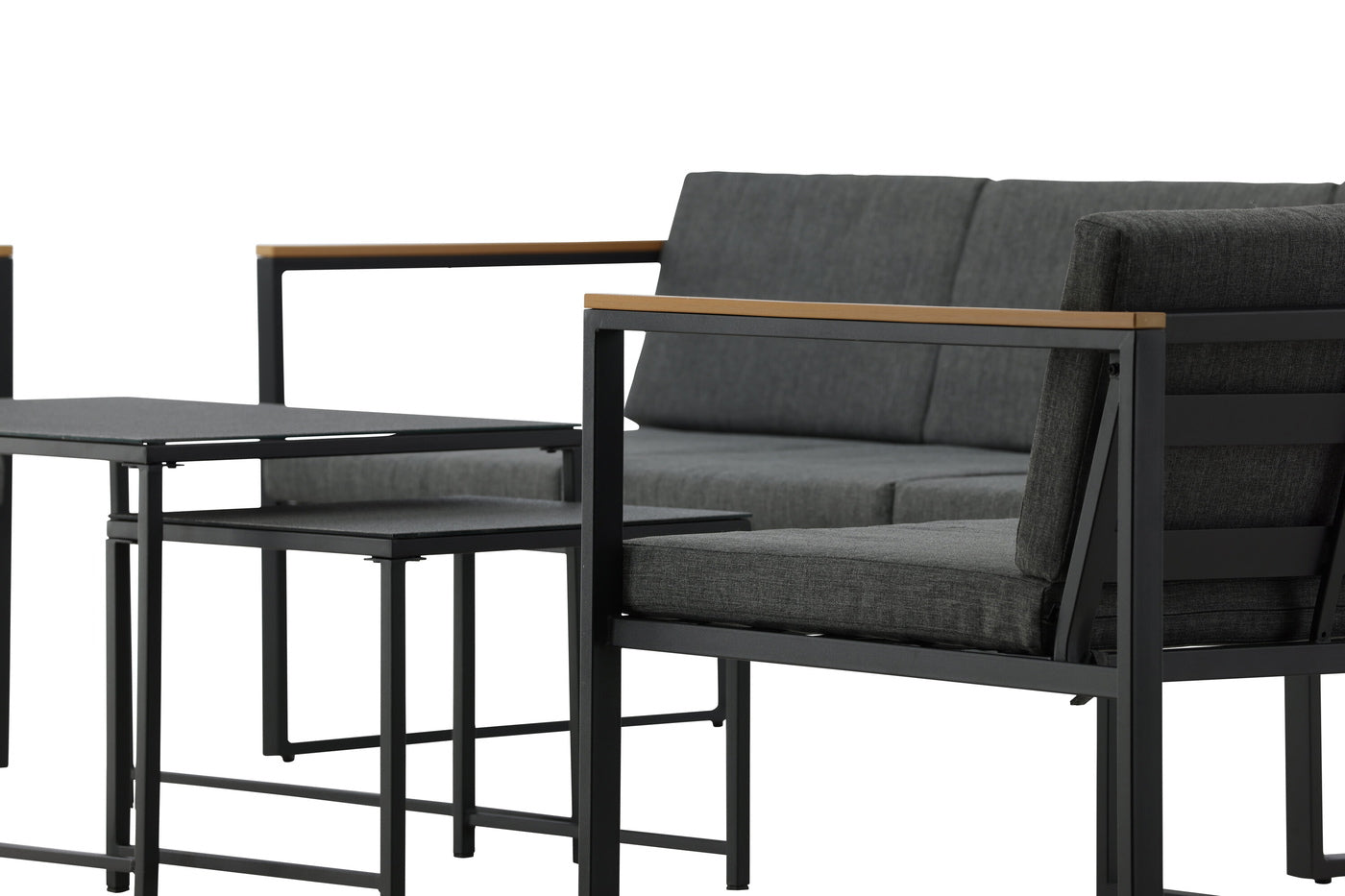 FjÃ´rd - Tuinset Grijs Metaal - 80x188x67cm - Dakar