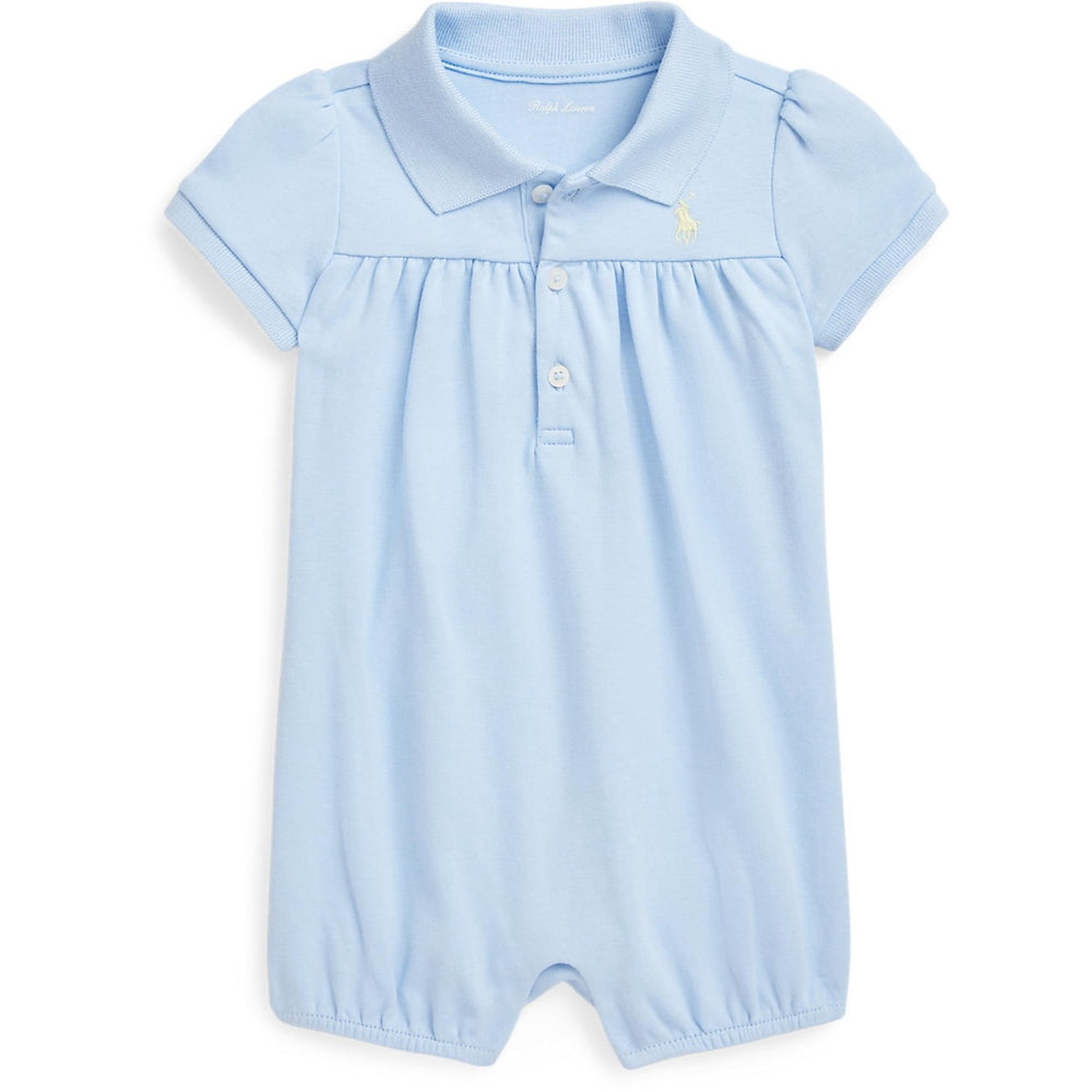 Køb Ralph Lauren Baby Office Blue W/ Yellow Bubble Shortall