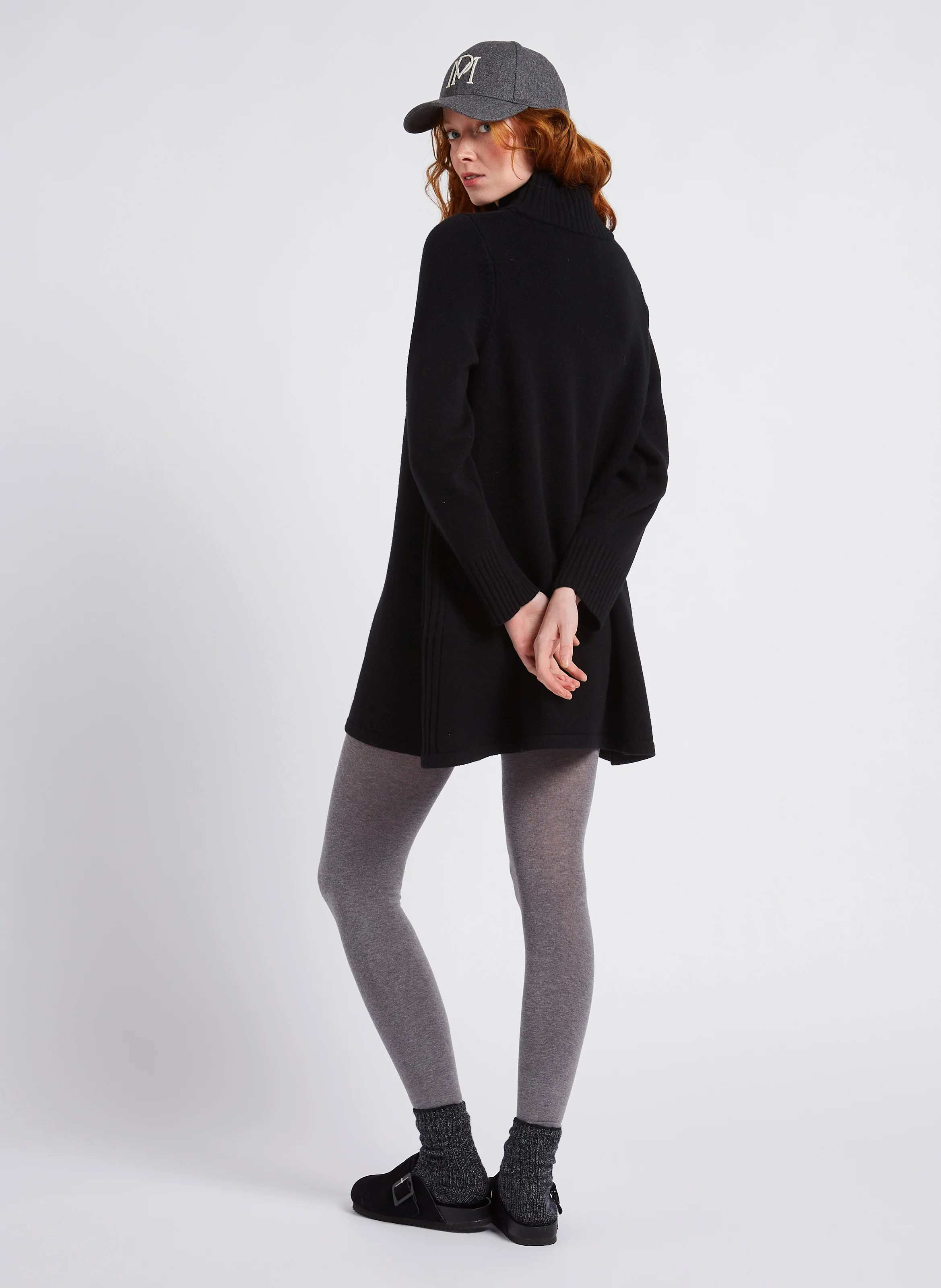 ROXANE - Robe courte pull | Noir