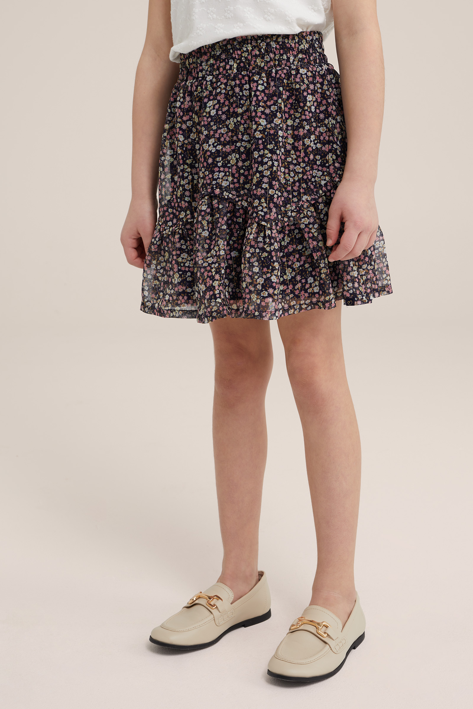 Meisjes rok met dessin WE Fashion Donkerblauw