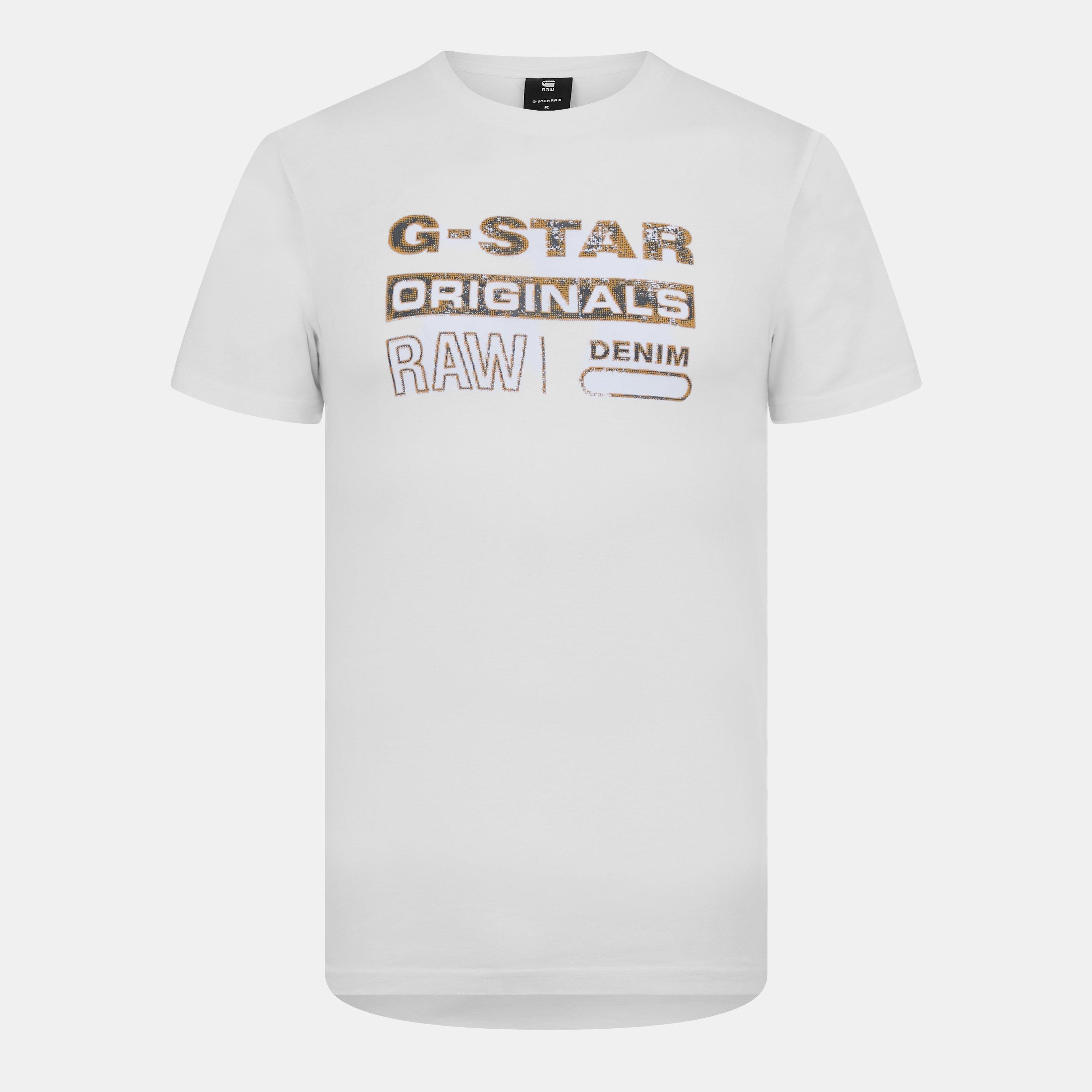 G Star Distressed Originals Slim T Shirt