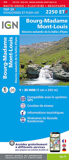 IGN - TOP25R 2250 ETR BOURG MADAME MONT-LOUIS 1 25 000