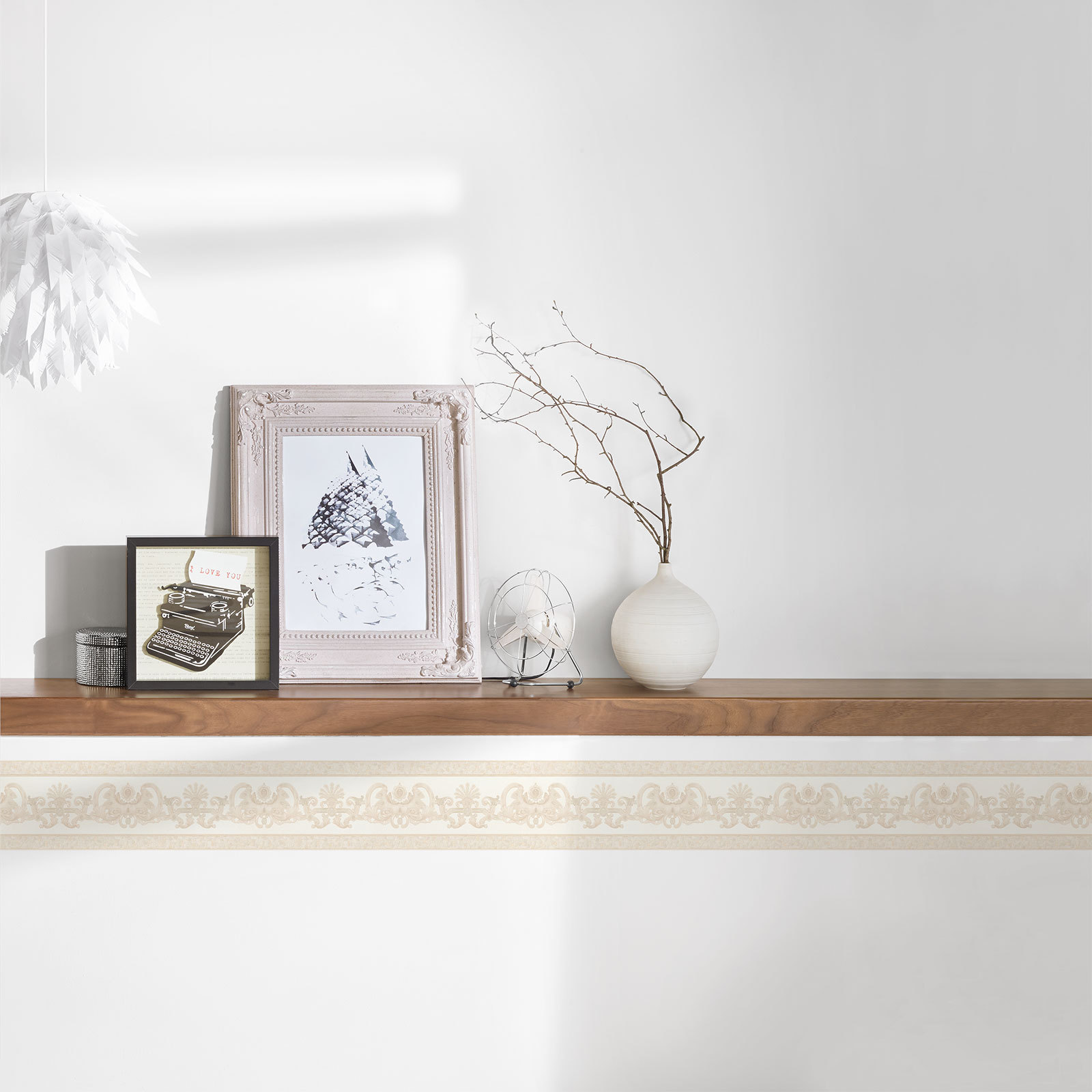 Papier-Borte ONLY BORDERS 10 - beige-kupfer - 5 Meter