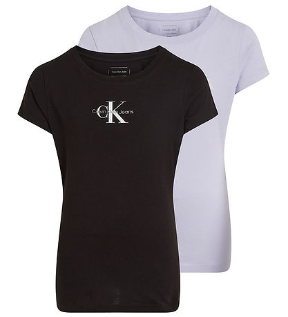Calvin Klein T-Shirt - 2er-Pack - Ck Black/Purple Heather