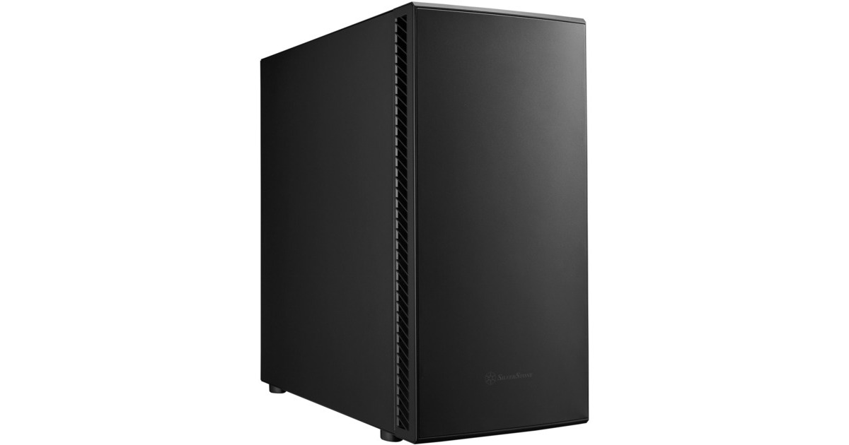SilverStoneSETA Q1 midi tower behuizing  (Zwart | 2x USB-A | 1x USB-C)