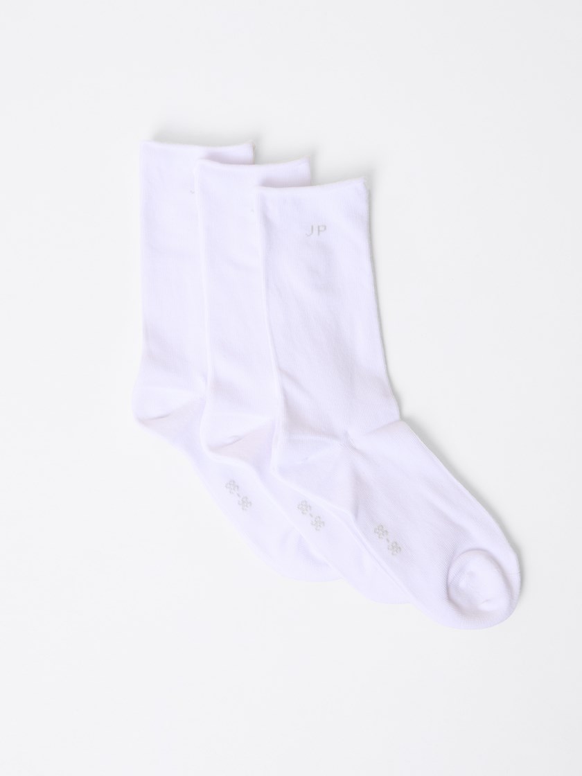3 pk sokker Bright White