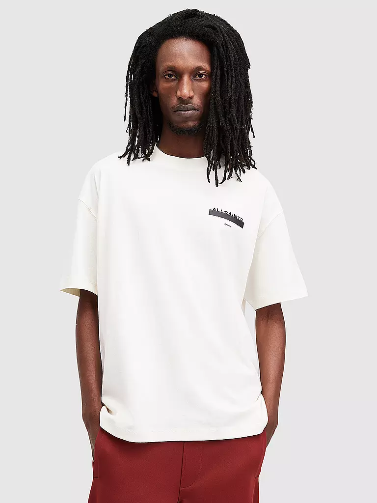 ALLSAINTS T-Shirt Oversized Fit REDACT weiss