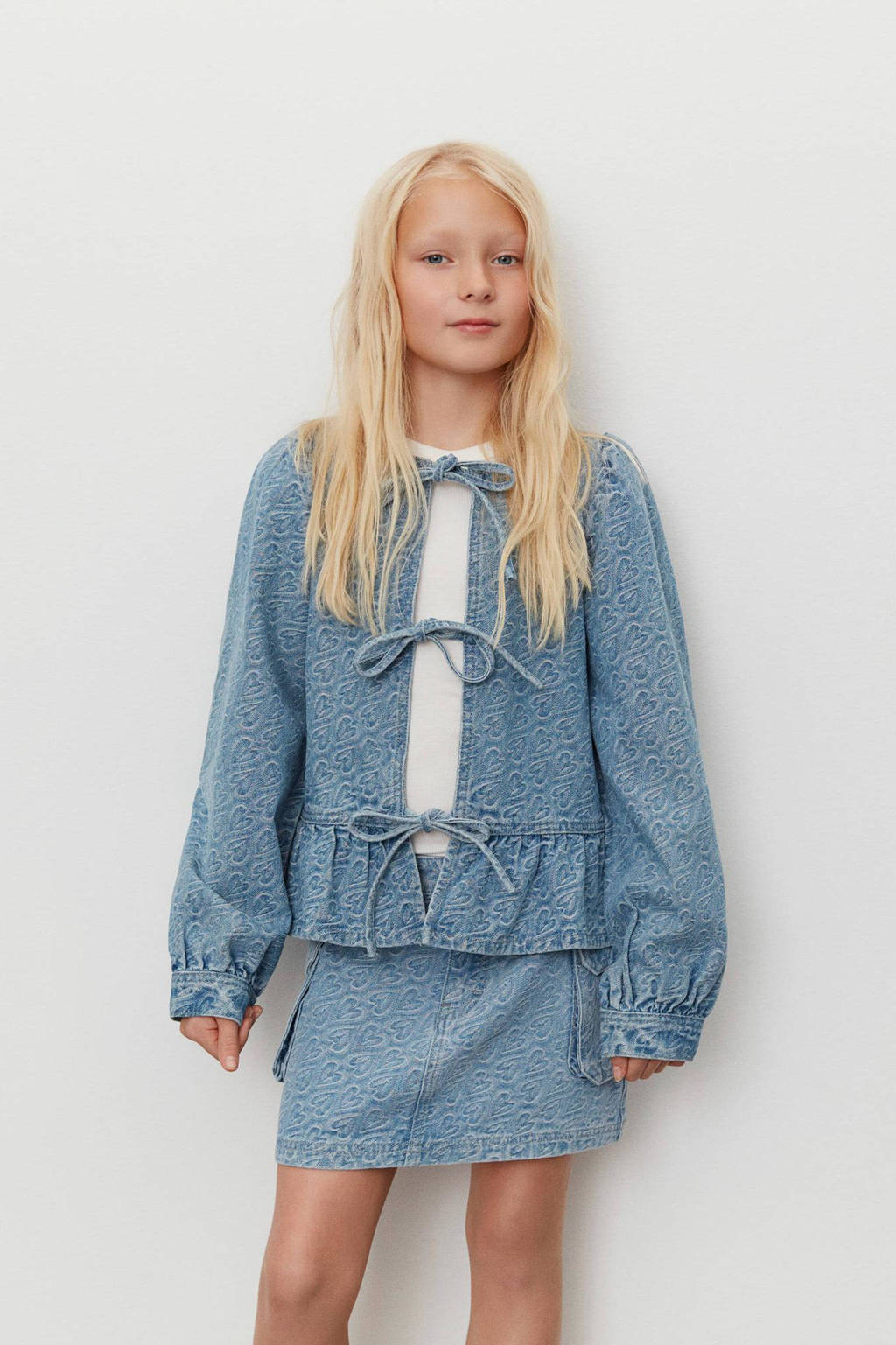 Sofie Schnoor top met hartjes blauw