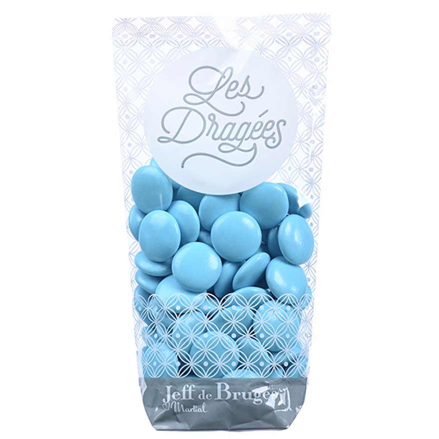 Sachet palets chocolat noir 70 % bleu turquoise