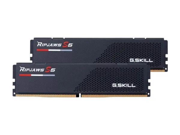 G.Skill Ripjaws S5 - DDR5 - sæt - 32 GB: 2 x 16 GB - DIMM 288-PIN lav profil - 6800 MHz / PC5-54400 - CL34 - 1.4 V - ikke bufferet - on-die ECC - mat sort