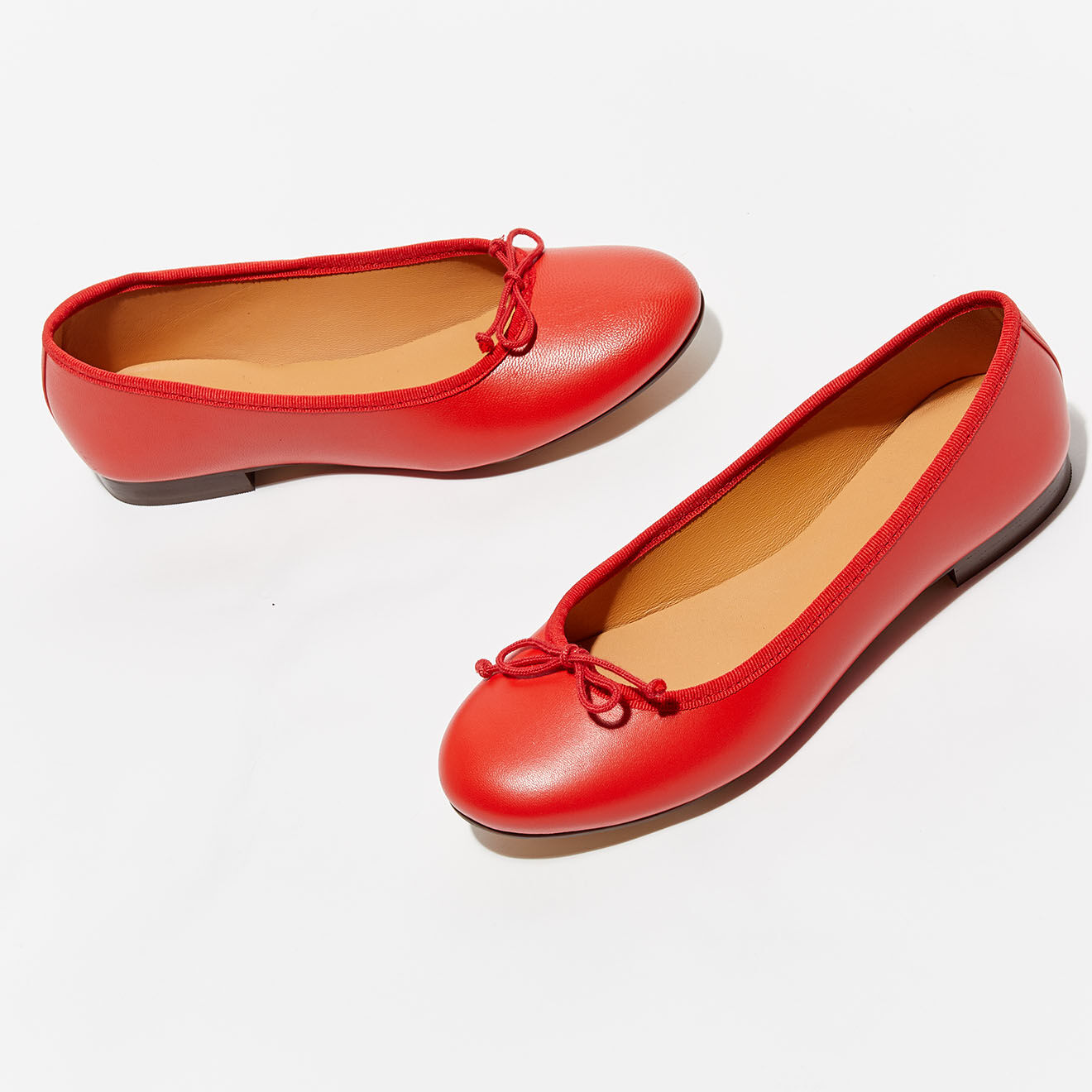 Quartier Latin Ballerines en Cuir Nicole rouges