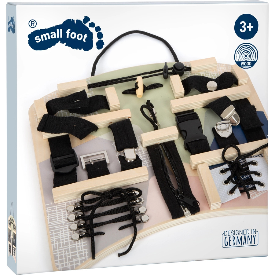 small foot® Motorikbrett Verschlüsse und Befestigung