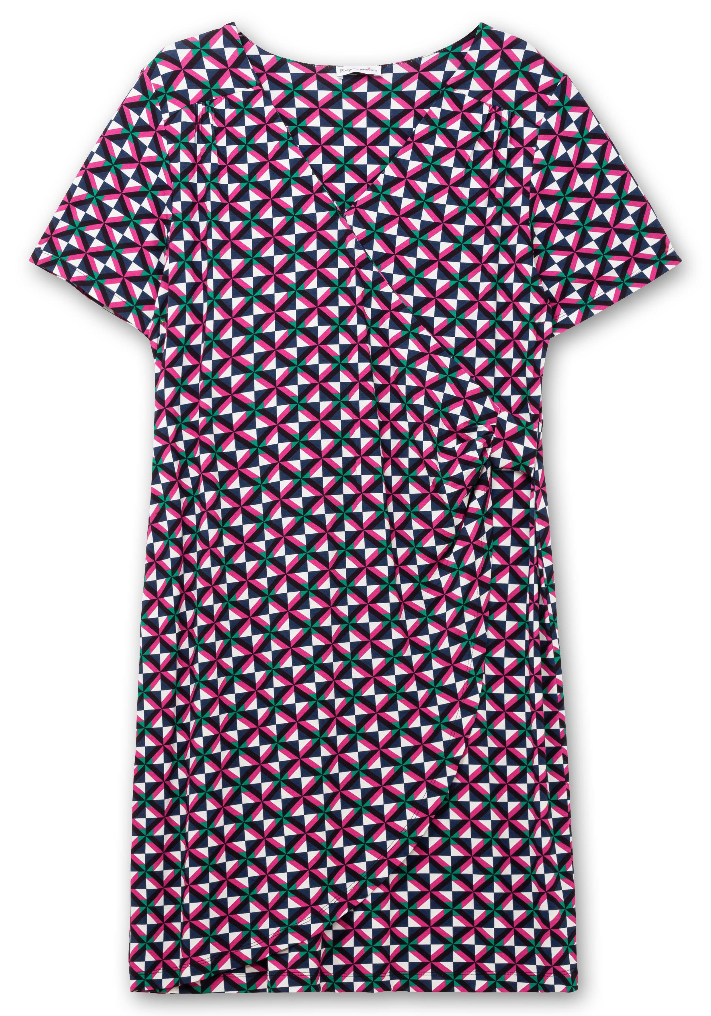 Jerseykleid in Wickeloptik, mit Alloverdruck