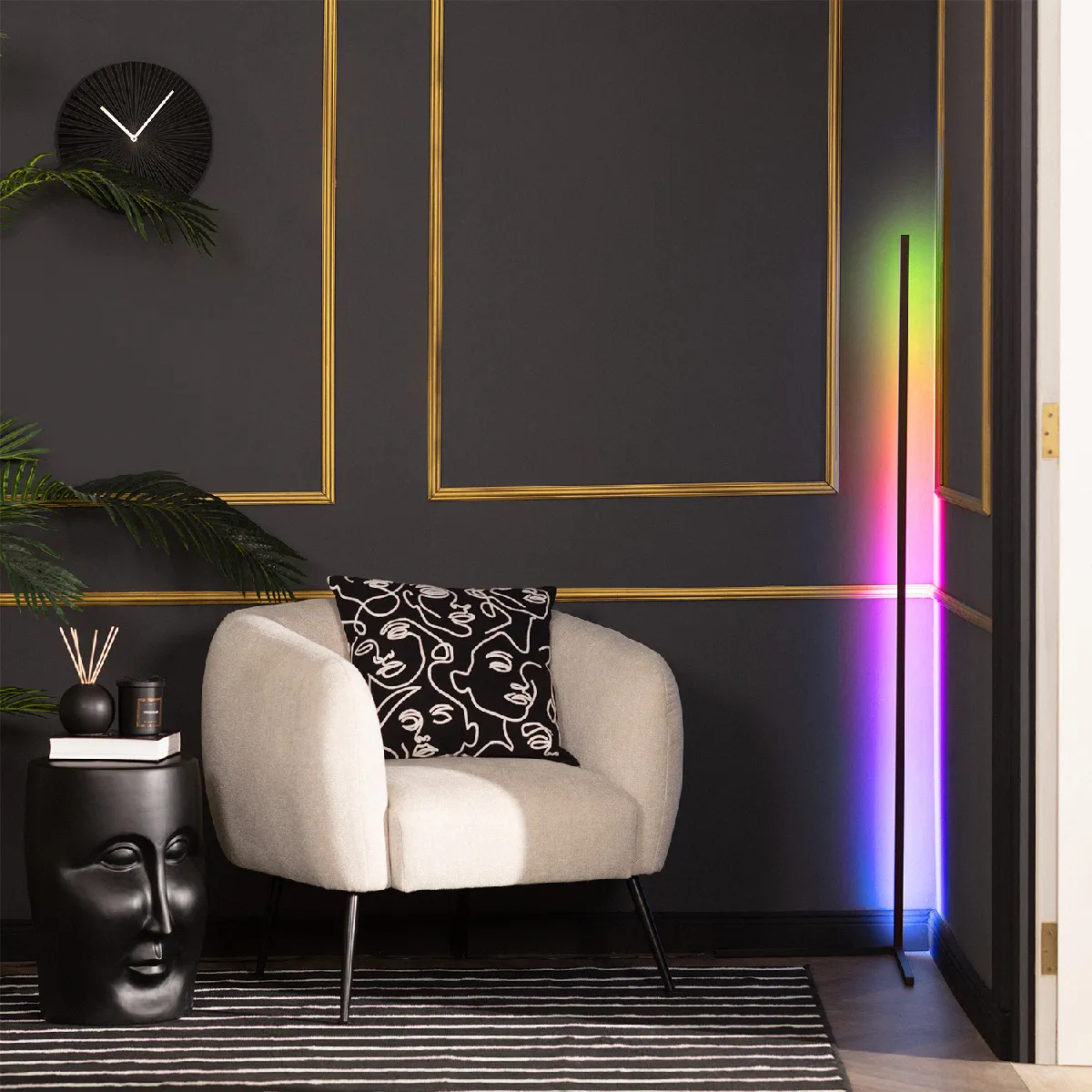 Ledkia Lampadaire LED RGBWW Luxy - 20W Noir