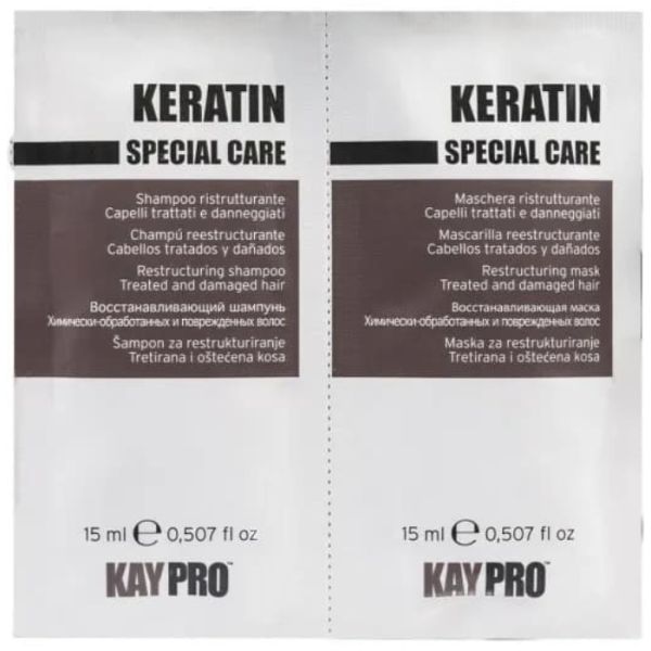 Shampoing Keratine cheveux indisciplinés KayPro 2x15ml