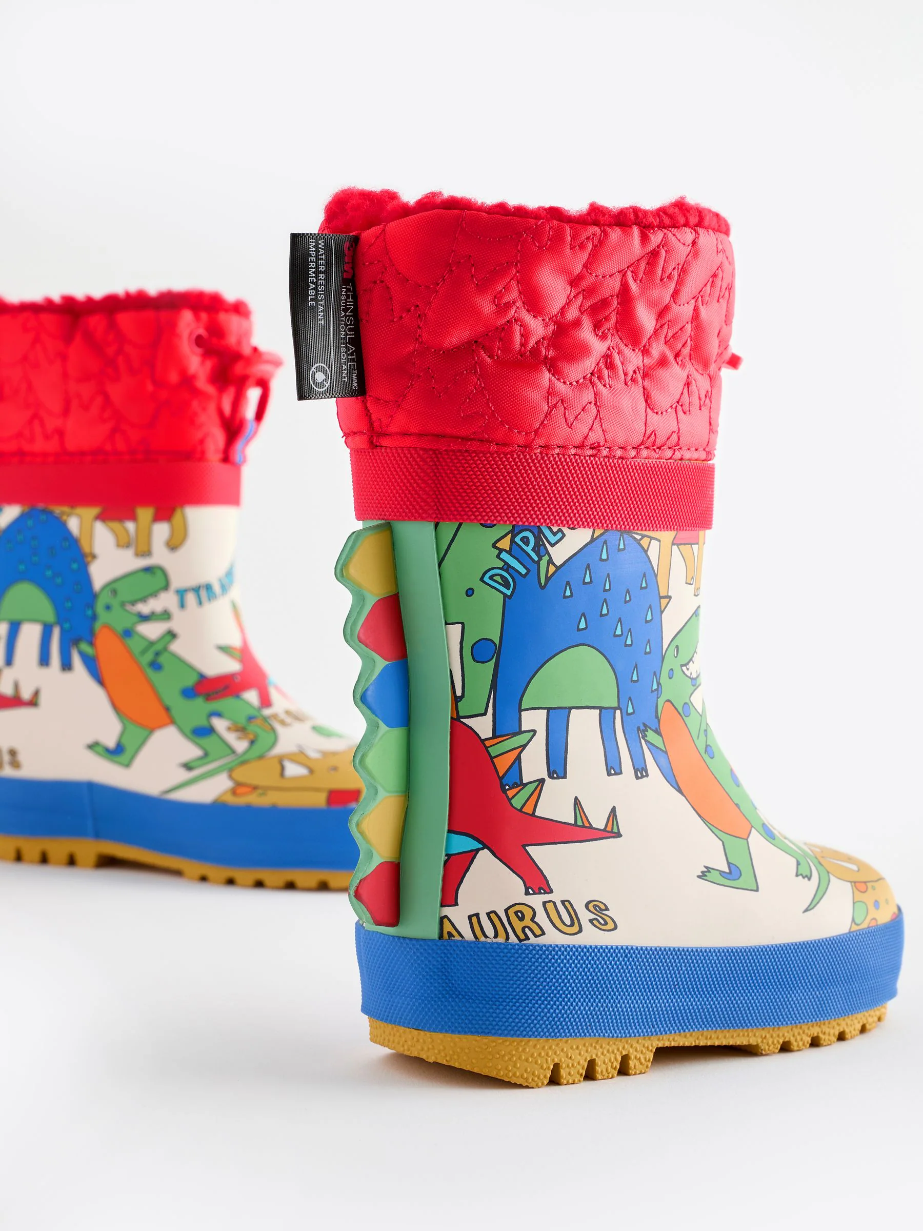 Rood/blauw - Thinsulate™ - Gevoerde thermoregenlaarzen met boord