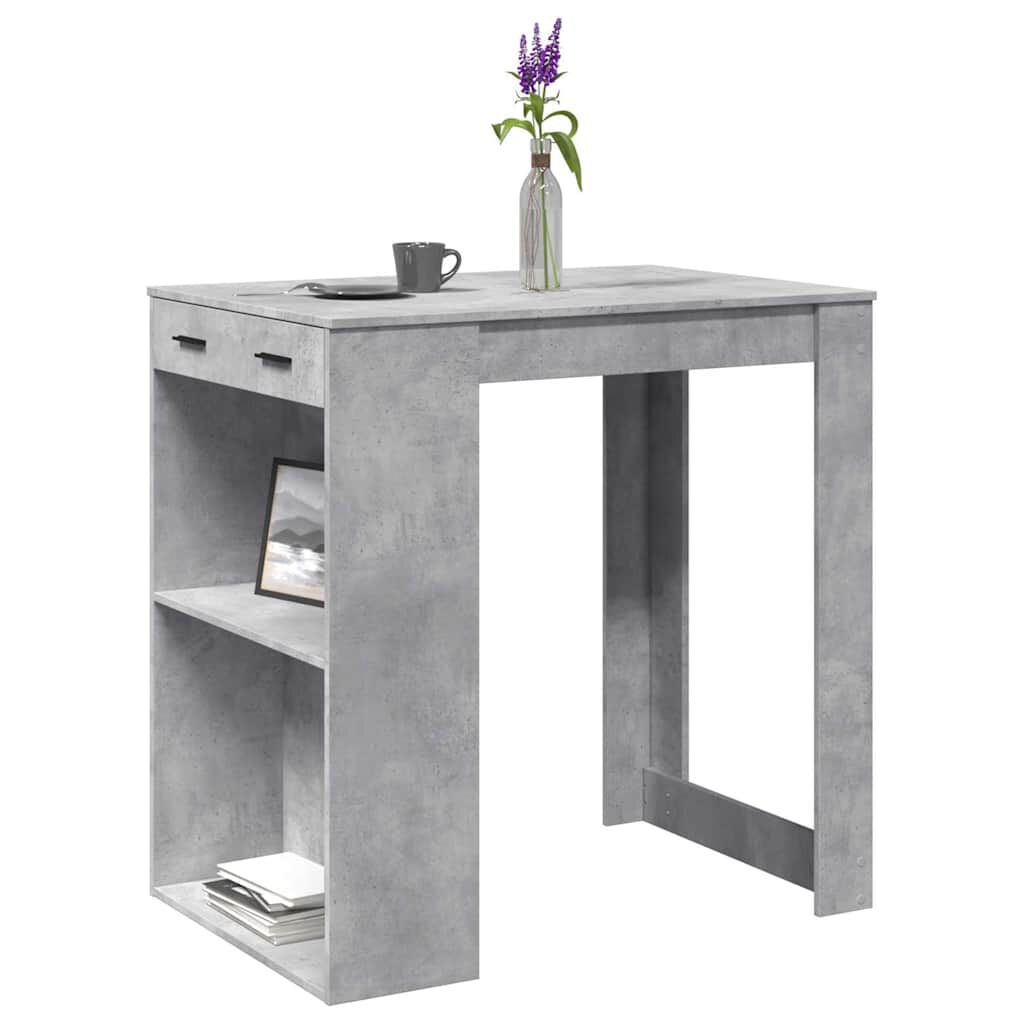 vidaXL Bartafel betongrijs 102x70x103,5 cm