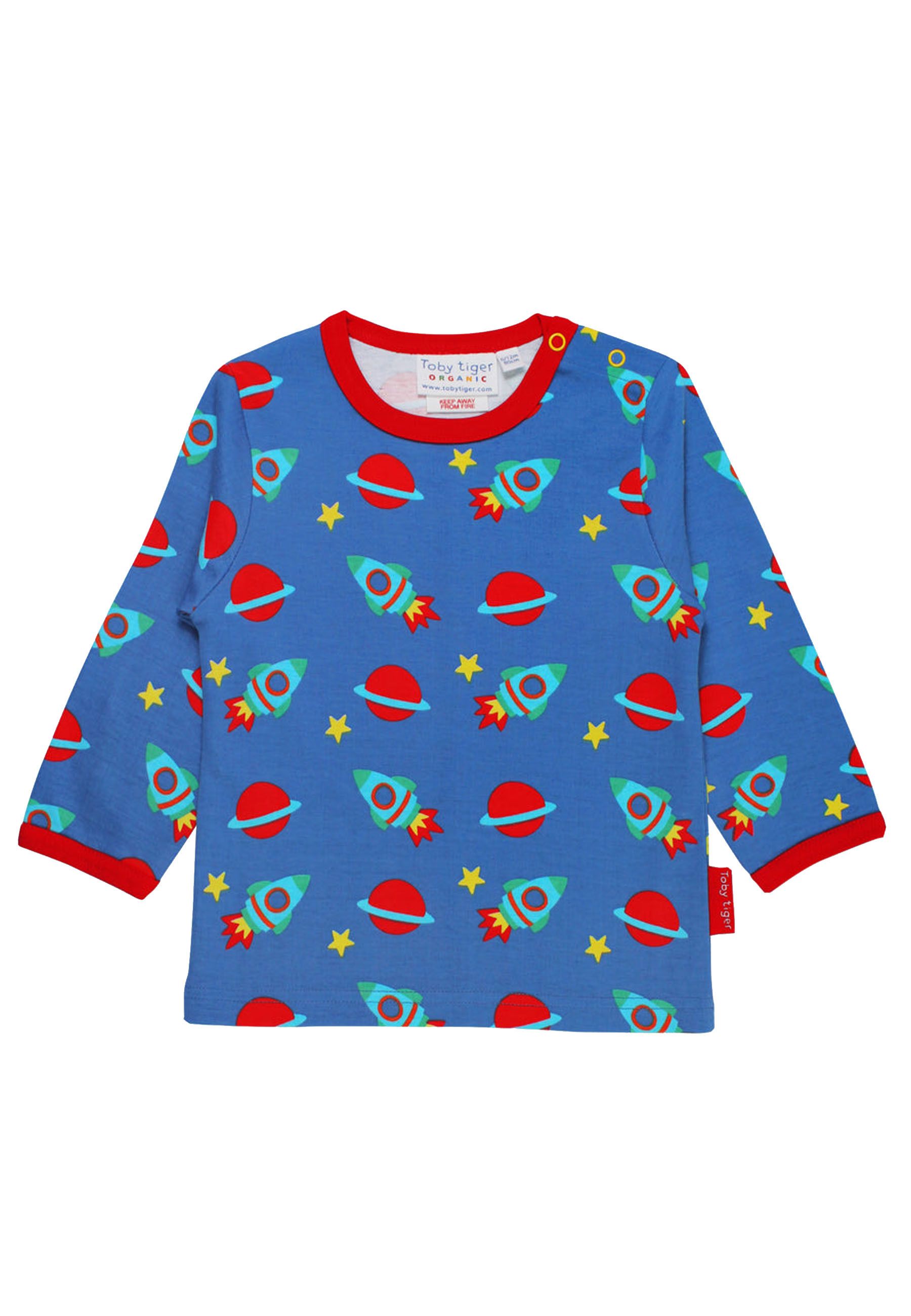 Toby Tiger Langarmshirt mit Weltraum Print