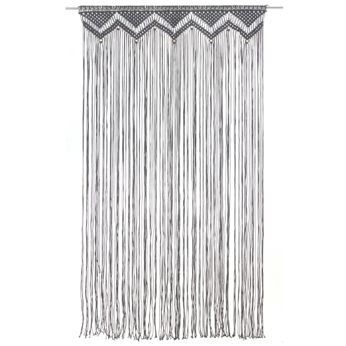 Vidaxl Rideau en macramé Anthracite 140x240 cm