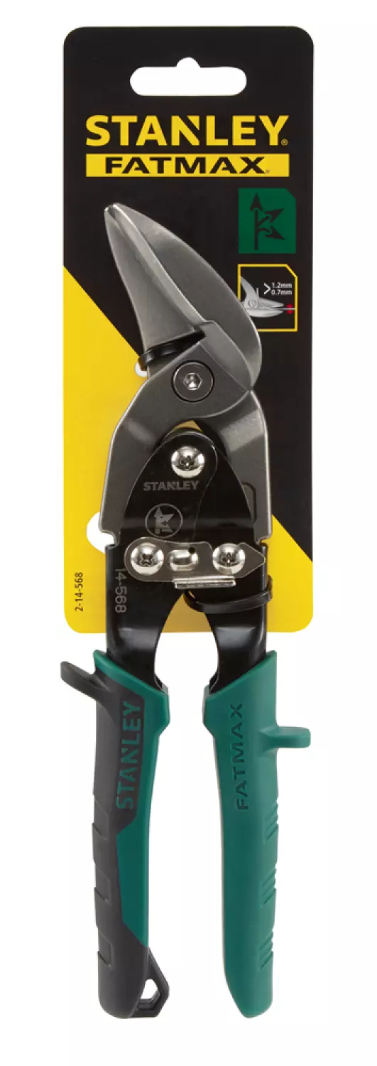 Stanley 2-14-568 Blikschaar zware bekken - Rechts - 250mm - Groen