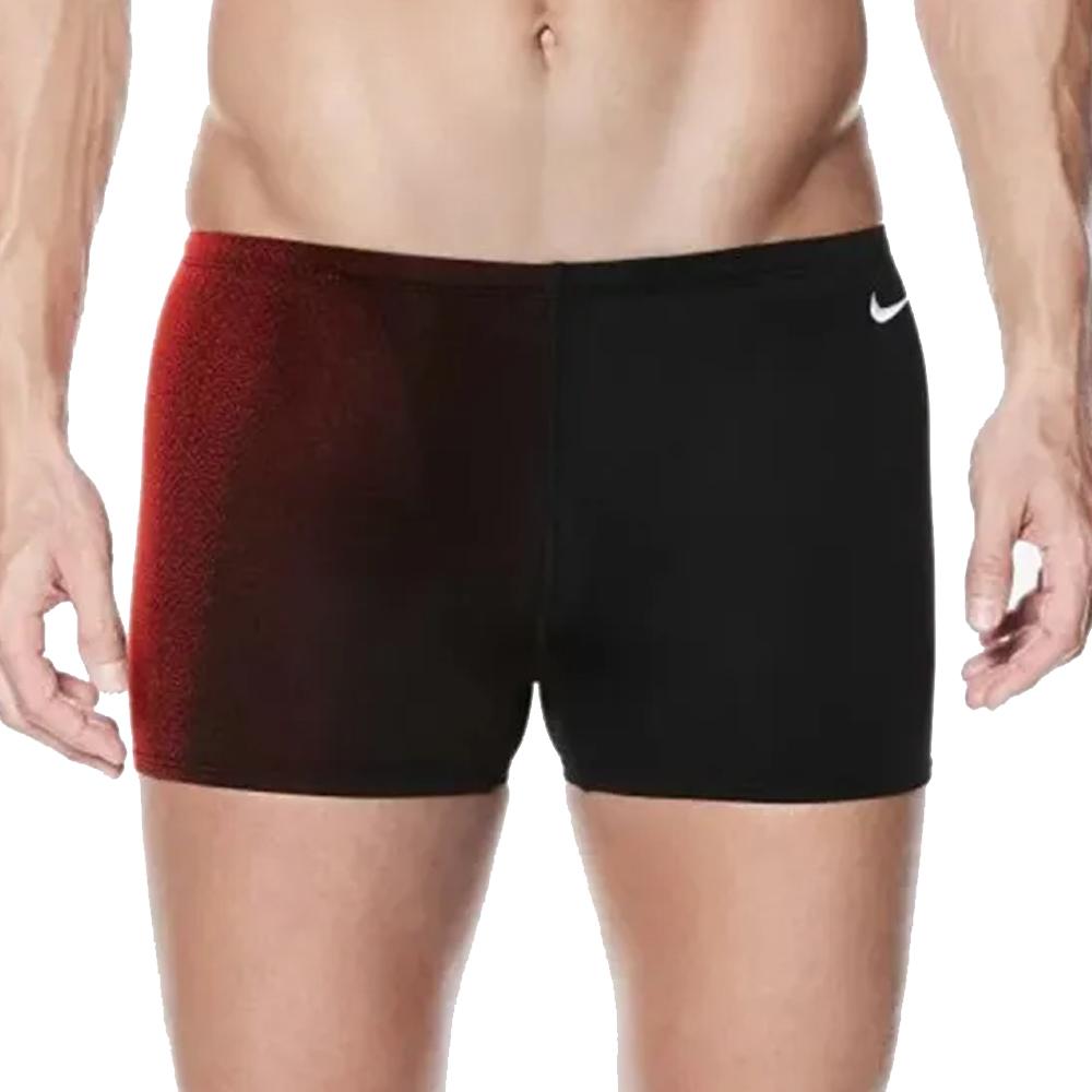 Nike Boxer de bain Noir/Rouge Homme Nike Square
