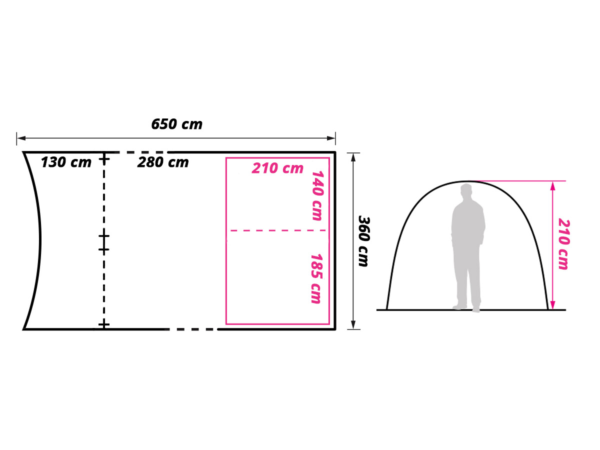 Obelink Florence L TC Easy Air opblaasbare tunneltent