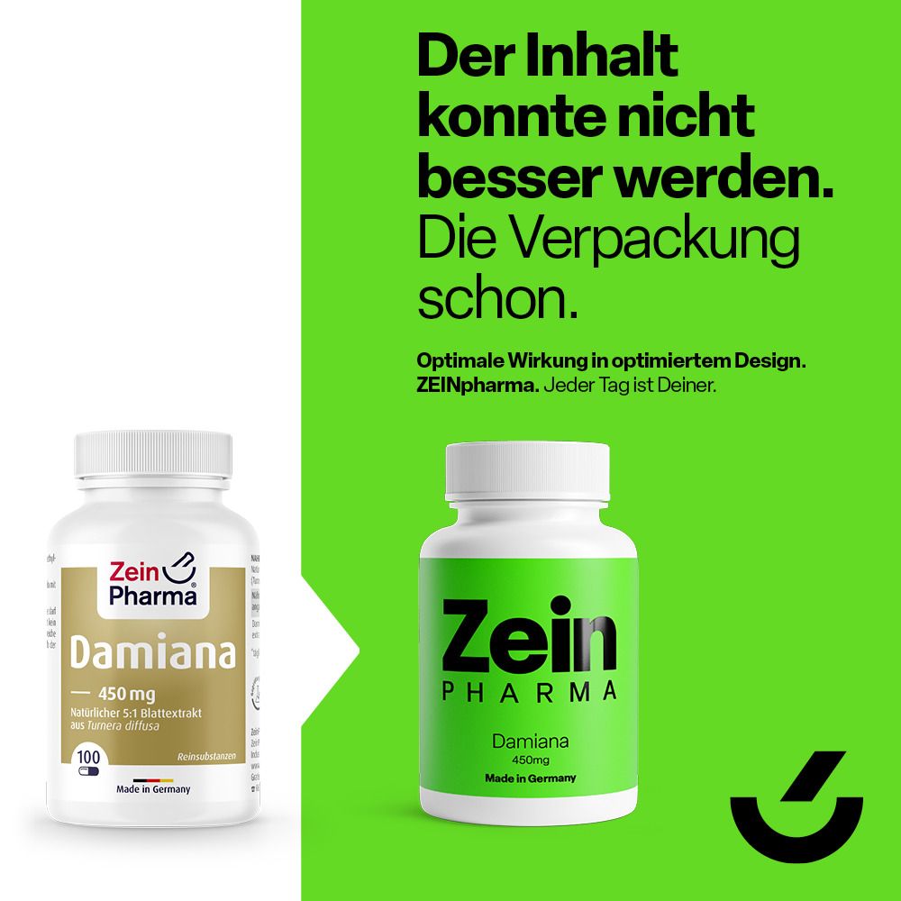 ZeinPharma® Damiana Kapseln 450 mg Blattextrakt
