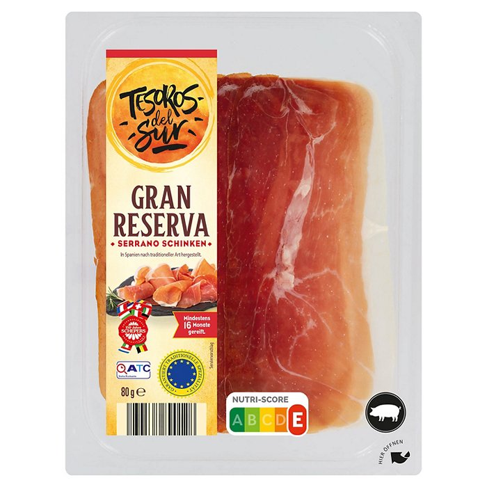 TESOROS DEL SUR Serrano Schinken Spezialitäten 80 g, Gran Reserva