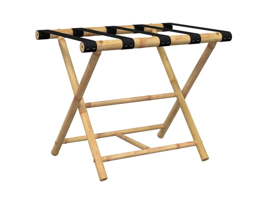 VIDAXL - Chariot de service de bagage Porte-bagages pliant 62x42x50,5 cm bambou