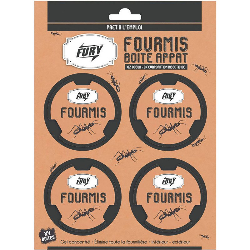 Appat à fourmis Fury - boîte de 4