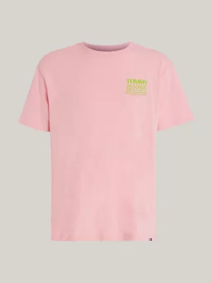 Camiseta com logo nas costas da coleção de 1985