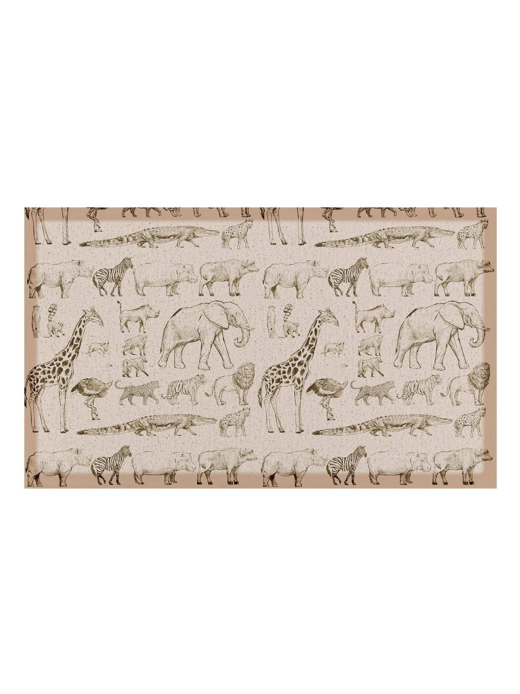 Artsy Mats Elephant Vintage Pattern Indoor Outdoor Doormat