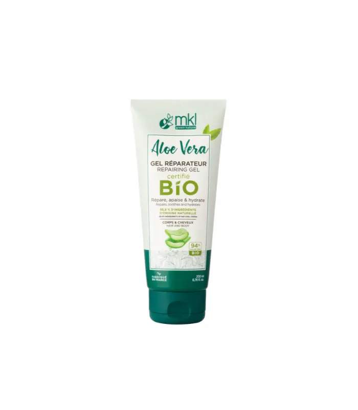 Aloe Vera Gel Réparateur Corps & Cheveux Bio - Mkl Green Nature - 200ml