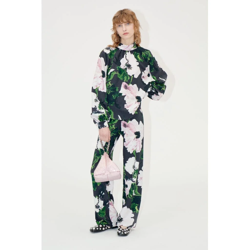 Stine Goya Gathered Long Sleeve Top, 2259 Structure Stretch
