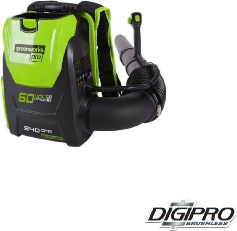 Greenworks - GD60BPB - Accu Bladblazer - Groen - Lithium ION - 60 Volt
