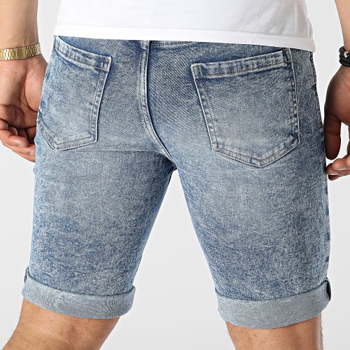 Short Jean Mr Orange Acid Bleu Denim