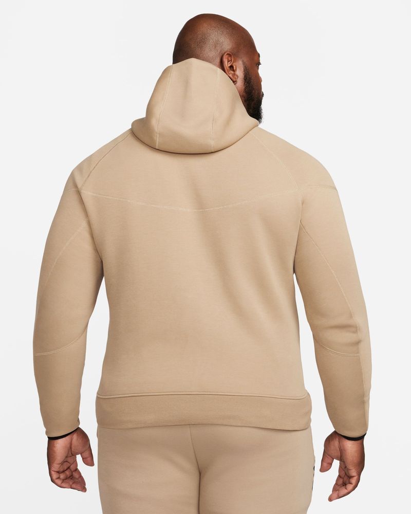 Sweat zippé à capuche Nike Sportswear Tech Fleece Beige pour homme