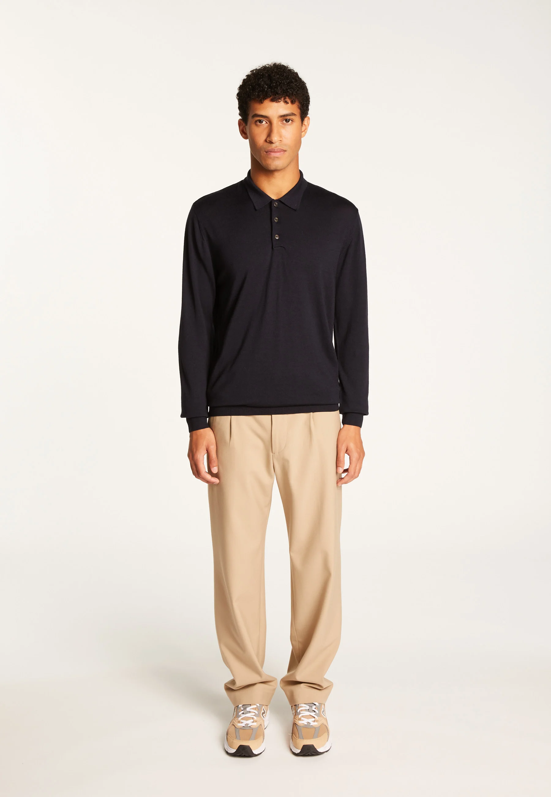 ENIAH24 - Pull col polo en laine mérinos | Bleu