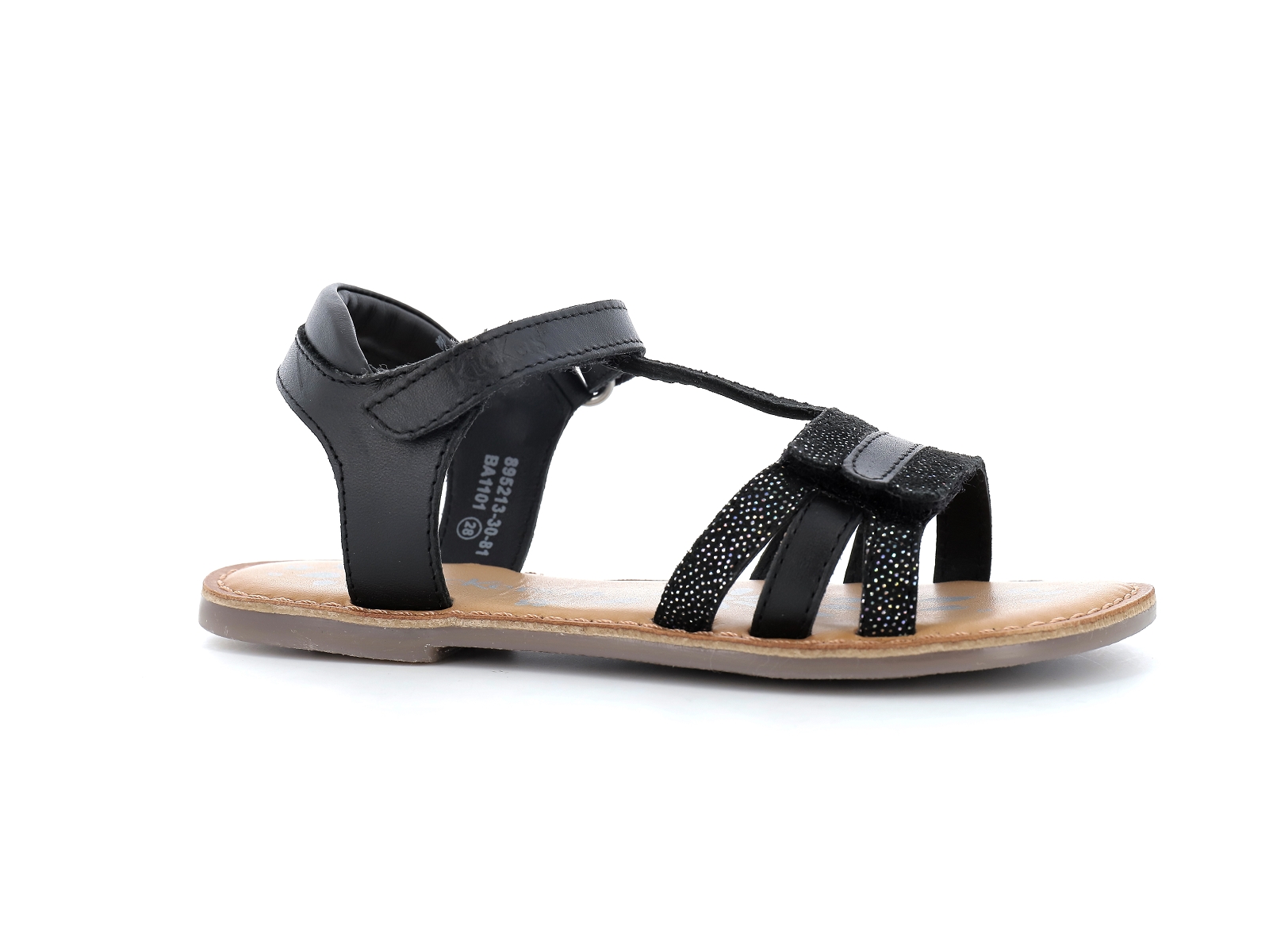 Kickers-DIAMANTO Cuir Noir paillette