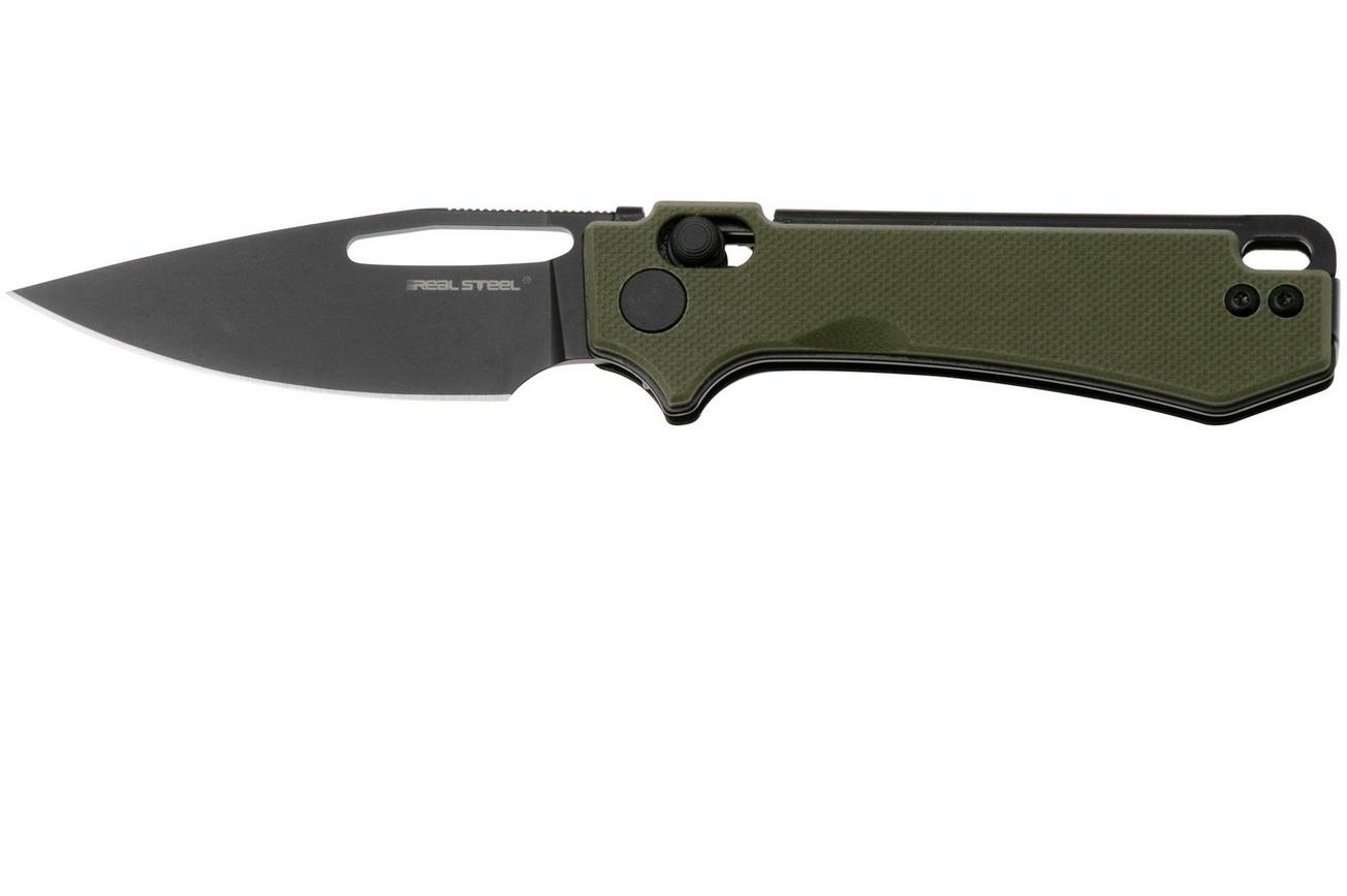 Real Steel Vis 8051GB PVD 12C27, Green G10, zakmes, Jakub Wieczorkiewicz design