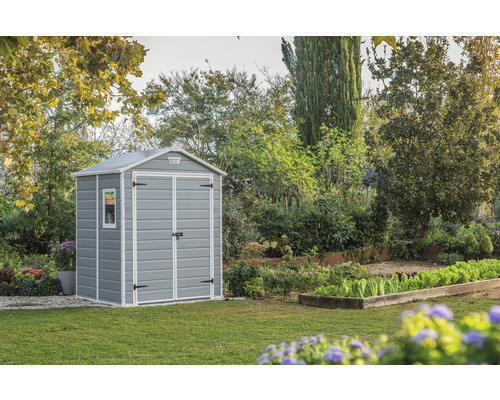 Keter Manor 6x5 tuinhuis met vloer, 185 x 152 cm, grijs