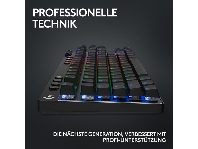 Logitech Gaming-Tastatur PRO X TKL Lightspeed Zuverlässige Gaming-Tastatur für professionelle Ansprüche