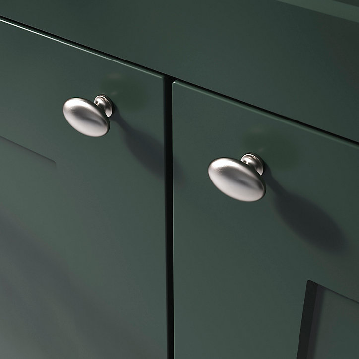 Bouton de meuble ovale Govlin gris ⌀.30mm x L.20mm