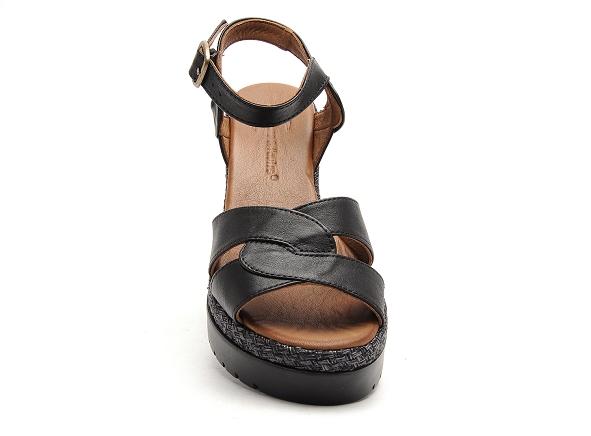 Lune et l autre nu pieds talons femme valance noir