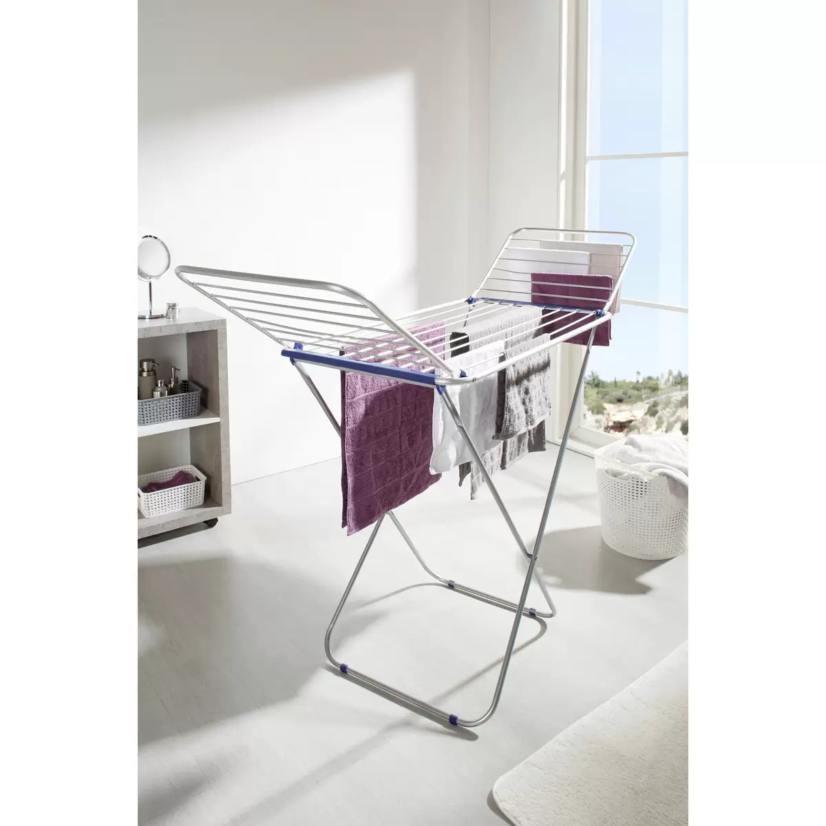 Standtrockner Homezone dunkelblau,weiss