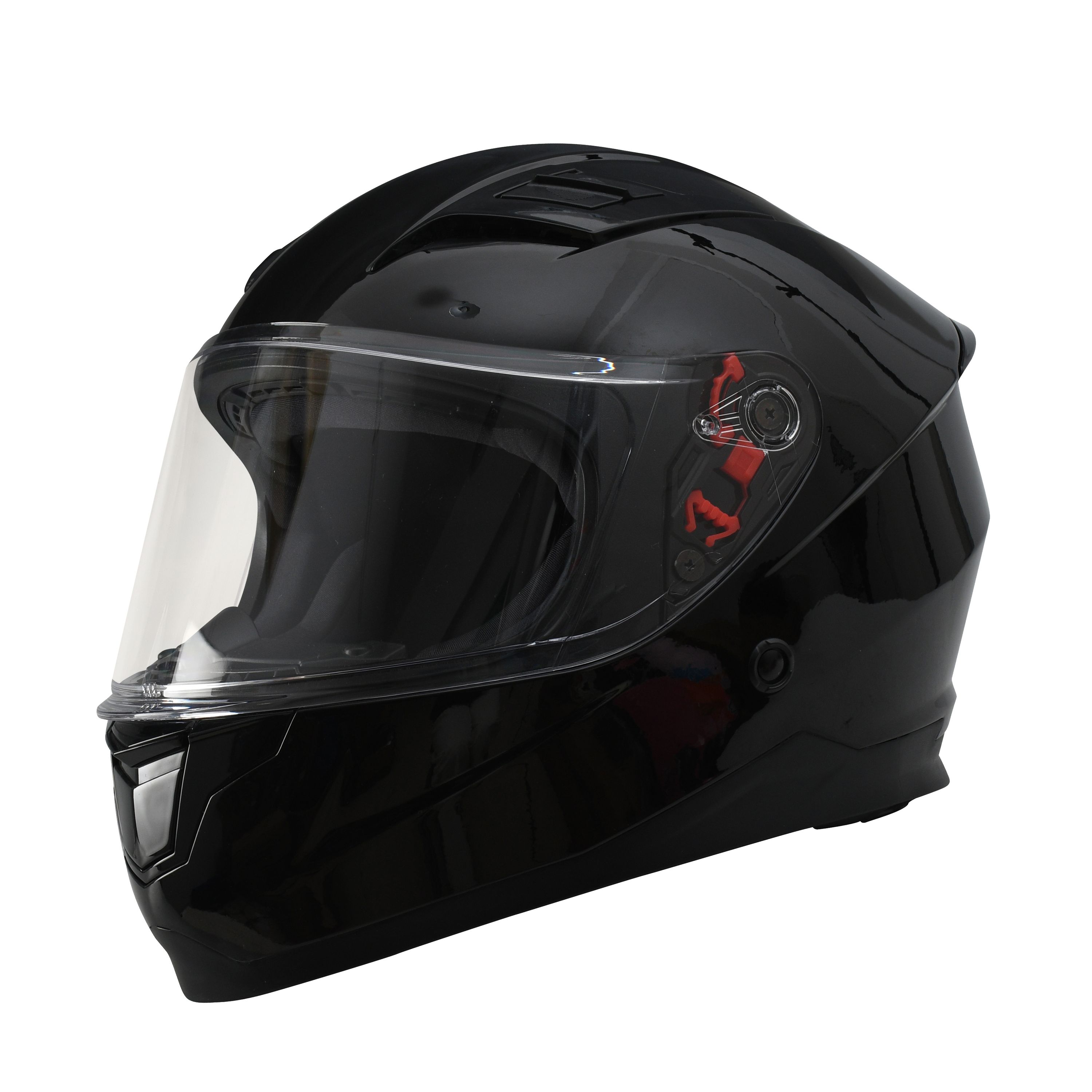 Kinder Motorradhelm schwarz Grösse 49/50